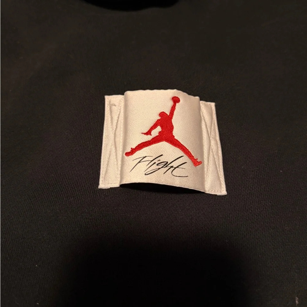 Jordan Flight Black Hoodie with Red Logo - Picture 3 of 5